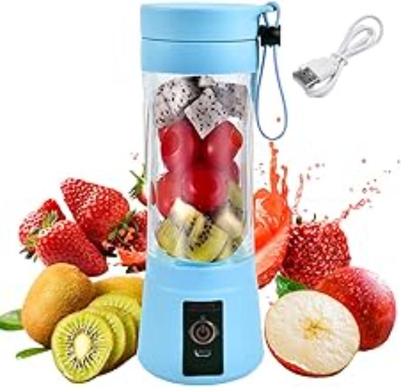 Portable Mini  USB Rechargeable Juicer Blender 4 Blades Electric Blender