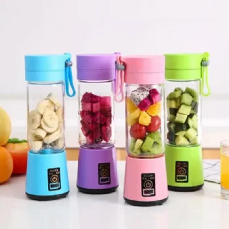 Portable Mini  USB Rechargeable Juicer Blender 4 Blades Electric Blender