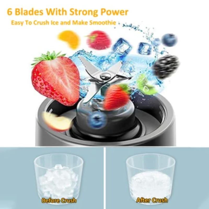 Portable Mini  USB Rechargeable Juicer Blender 4 Blades Electric Blender