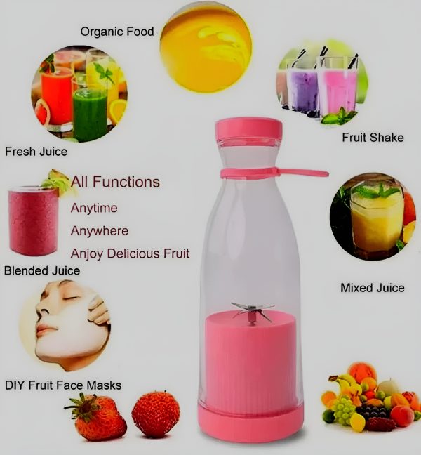 Mini Portable Electric Blender – 380ml USB Rechargeable Fruit Juicer & Smoothie Maker